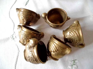 6 wunderschöne Eierbecher, Messing, massiv, passend zum *Gallo* Geschirr - Bild 1 von 2