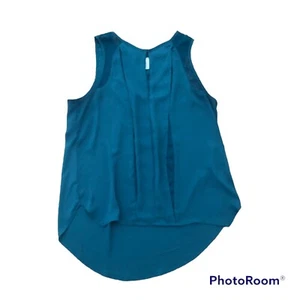 Maeve Anthropologie SLEEVELESS Top Size 0 Green High Low Polka Dots - Picture 1 of 7
