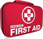 Swiss Safe 2-in-1 First Aid Kit (120 Piece) + Bonus 32-Piece Mini First Aid Kit:
