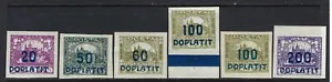 B&D: 1922 Czechoslovakia J15-J19 postage dues blue surcharges MH - Picture 1 of 2