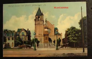 MARKET SQUARE AND CHURCH, GERMATOWN, PA., Photograph - Imagen 1 de 1