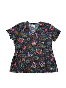 Star Wars V Neck Scrub Top Medical Nurse Uniform Shirt Women’s M Good Condition - Picture 1 of 12