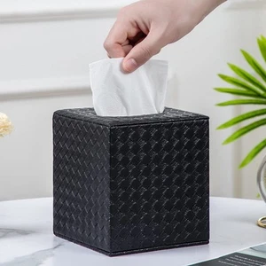 Black Tissue Box Cover,Tissue Box Cover Square,Black Tissue Box Holders,Tissue - Picture 1 of 7