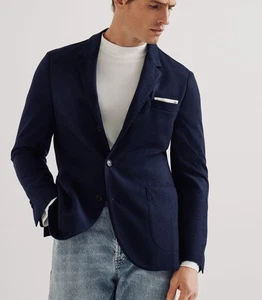 BRUNELLO CUCINELLI Baumwolle & Seide Piqué Jersey Strick Reise Jacke 54 IT $ 2950+ - Bild 1 von 24