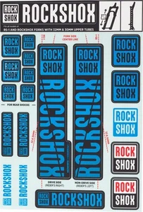 RockShox Fork Decal Kit - 30/32mm/RS1, Blue - Picture 1 of 1