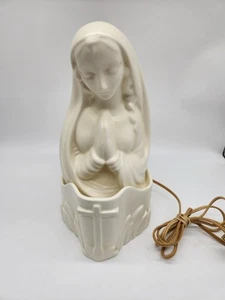Vintage Royal Haeger Ceramic Virgin Mother Mary Madonna Light Up TV Planter - Picture 1 of 11
