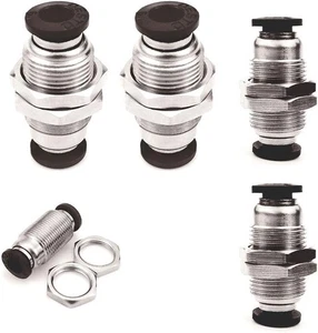 Mampara de plástico neumática beduana unión 9,53 mm tubo OD (5 PIEZAS), plateada  - Imagen 1 de 4