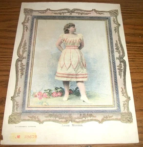1890's NEW YORK RECORDER SOUVENIR PHOTO/PICTURE~ACTRESS ANNIE MYERS - Picture 1 of 2