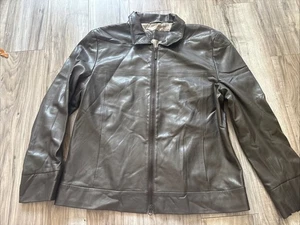 HAUBER Ladies Jacket Size 16 Brown Zip Up - Picture 1 of 14