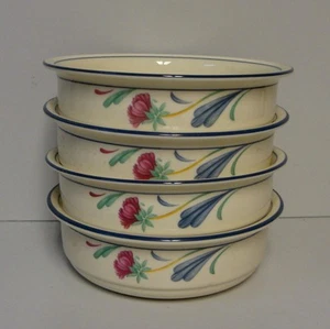 Lenox POPPIES ON BLUE Soup Cereal Bowls SOLD IN SET OF FOUR More Items Here - Picture 1 of 3