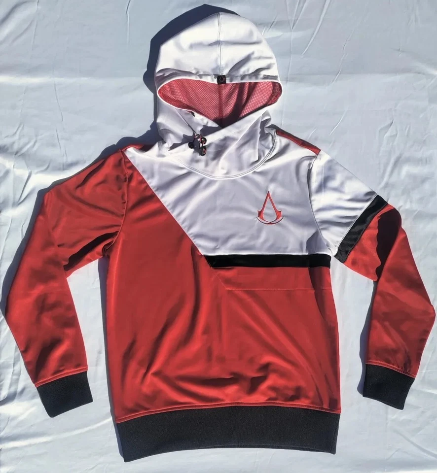Assassins Creed Hoodie 2014 Men’s M Red Logo Black Flag Ubisoft Entertainment  - Image 1 of 4
