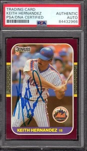 1987 DONRUSS #124 Keith Hernández TARJETA DE AUTÓGRAFO FIRMADA PSA/ADNA AUTÉNTICA - Imagen 1 de 2