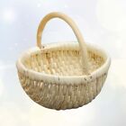 Straw Woven Basket Bread Container Wicker Baskets Hollow Rattan Fruit