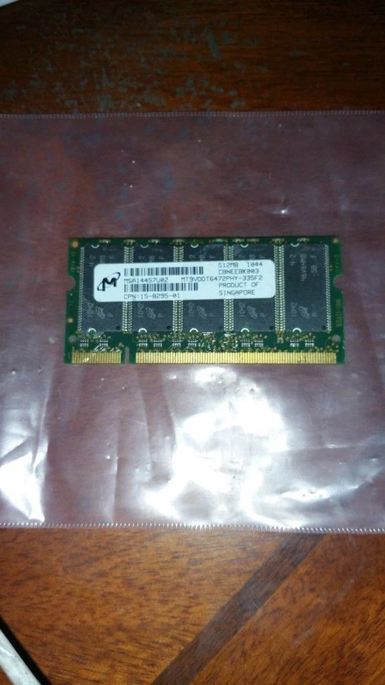 MEM-XCEF720-512M 512MB DDR PC2700 DDR-333 64X8 9CHIPS 200PIN ECC TESTED - Image 1 of 1