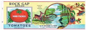 ORIGINAL CRATE LABEL TOMATOES CAN VINTAGE W VIRGINIA DOE DEER BERKELEY SPRINGS - Picture 1 of 1