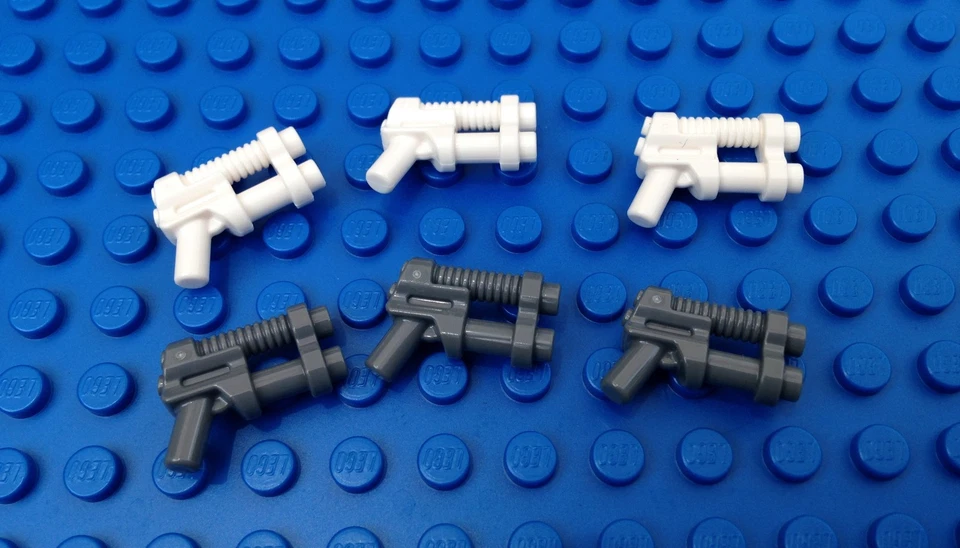 Lego White Dk Grey RAY GUNS Lasers Alien Conquest Space Star Wars City Blasters - Image 1 of 1