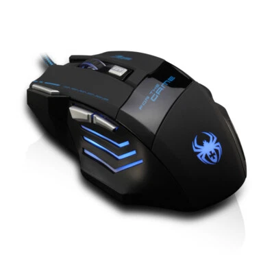 ZELOTES Optical USB wired Gaming Mouse 7200DPI Backlight LED 7 Button Mouse R8P1 - Image 1 of 4