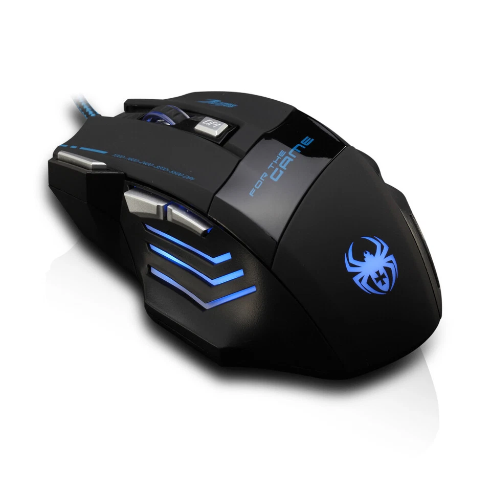 ZELOTES Optical USB wired Gaming Mouse 7200DPI Backlight LED 7 Button Mouse R8P1 - Image 1 of 4