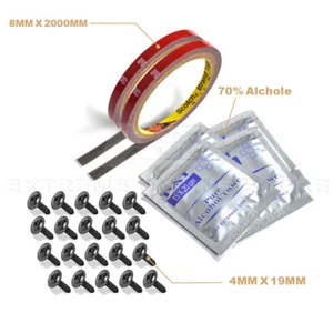 Automotive Installation Kit 3M Adhesive Double Sided Tape 20Pcs Mounting Screws - Bild 1 von 9