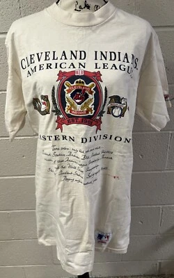 Vintage Cleveland Indians AL Eastern T Shirt Mens Size XL MLB Nutmeg 1991 - Image 1 of 4