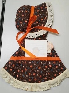 ❤️ Vintage Homemade Fabric Holly Hobby Wall Hanging Note Holder - Picture 1 of 5