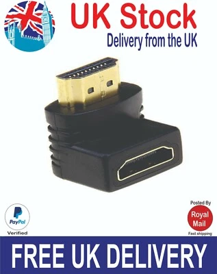 HDMI-Male to Female Adaptor Right Angle 90 degree L-shape - Image 1 of 4