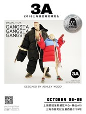 THREEA TOYS SHCC 2018 Ashley Wood Die Antwoord GANGSTA NINJI & LANDI 1/6 Figure