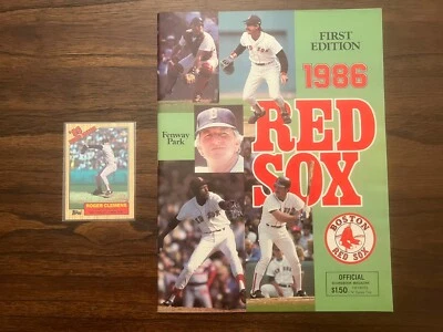 Roger Clemens 1986 20 K  Strikeout Program Boston Red Sox Mt Scarce - Image 1 of 4