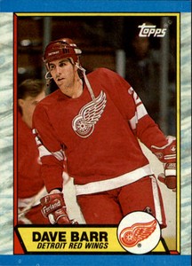 1989-90 Topps Red Wings Hockey Card #13 Dave Barr