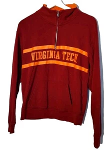 PINK Victoria's Secret XS Virginia Tech Collegiate weinrot Half Zip Jacke - Bild 1 von 10