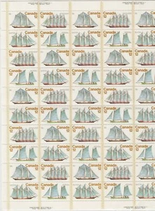 Hoja de placa Canadá Scott 747a montada sin montar o nunca montada - buques de vela - Imagen 1 de 1
