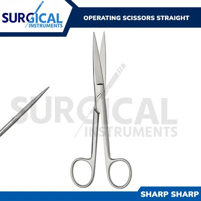 Operating Dissecting Surgical Scissors 4.5" Straight Sharp/Sharp Blades German G - Image 1 of 3