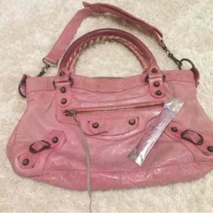 BALENCIAGA The First Small Classic City - Pink Leather Shoulder Bag Handbag ES1 - Picture 1 of 5