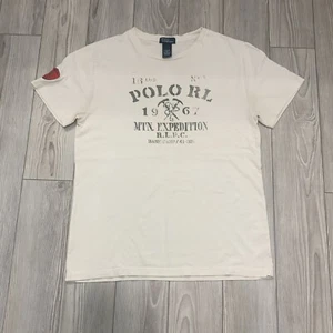 Polo Ralph Lauren Vtg White Graphic T Shirt (Size: Youth Large) SEE PICTURES - Picture 1 of 12
