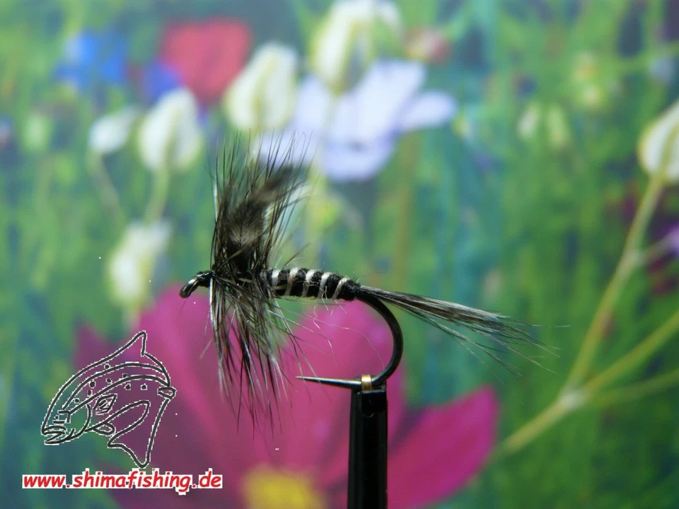Trockenfliege " Mosquito ", 3er Set , auf Schonhaken/ barbless hook - Bild 1 von 1