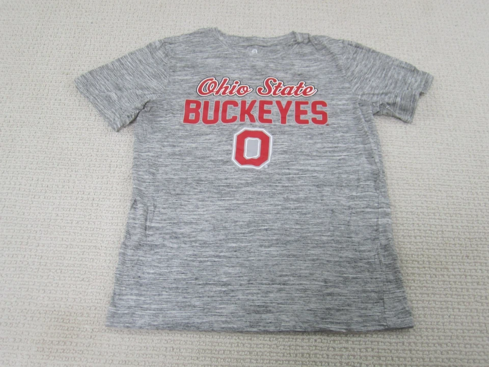 Camisa Ohio State Niños Grande Gris Buckeyes Nation University Cuello Redondo Niños Foto 1 de 4