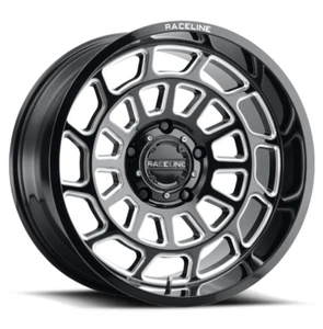 RACELINE 955M Warp 22X12 6X139.7 Offset -44 Black w/Milled Spokes (Qty of 1) - Picture 1 of 2