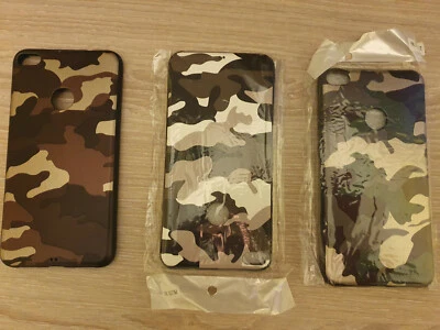 Lot de 3 coques de protection TPU camo camouflage pour Huawei P8 lite 2017 neuf - Photo 1/2