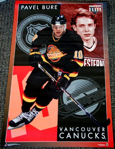 PAVEL BURE Vancouver Canucks NHL 1994 Costacos Elite Series 23x35 POSTER Cover