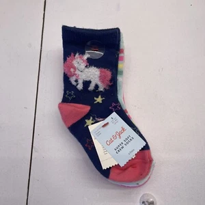 Cat & Jack 4 Pack Unicorn Crew Socks Youth Girls Size 5.5-8.5 - Picture 1 of 4