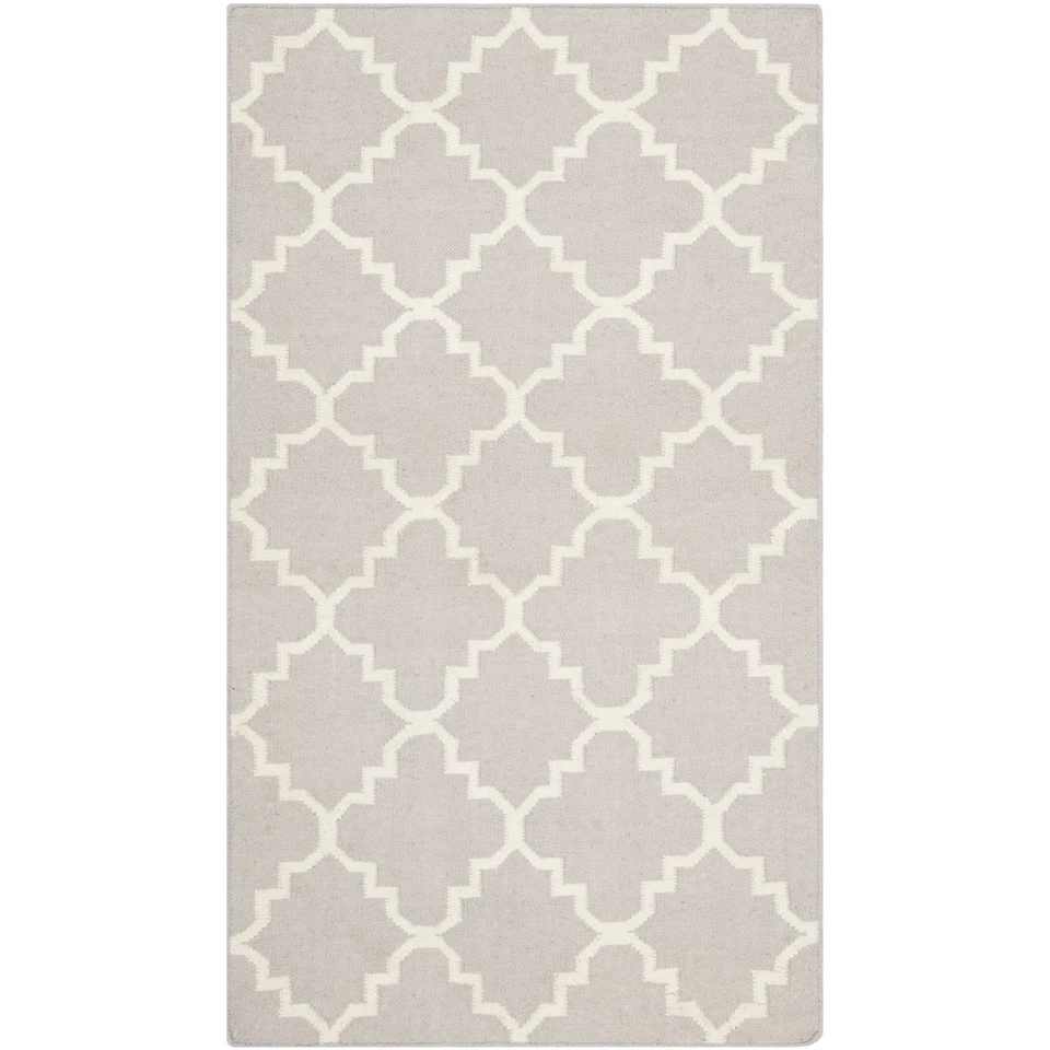 Safavieh Grey/ Ivory Flat weave Wool Area Rug 3' x 5' - Image 1 of 1