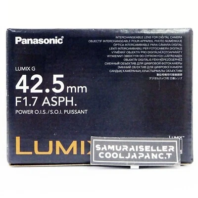 Panasonic LUMIX G 42.5mm/F1.7 ASPH./POWER H-HS043-K Black Lens H-HS043 Japan NEW - Image 1 of 4