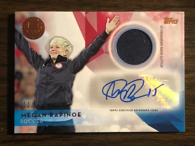 2016 Topps Olympics #USAR-MR Megan Rapinoe Team USA RELIC AUTO AUTOGRAPH 11/25 - Image 1 of 2