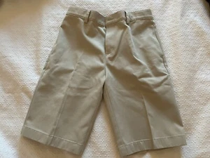 Brooks Brothers 346 Boys Kids Beige Khaki Chino Shorts Adjustable waist Size 12 - Picture 1 of 4