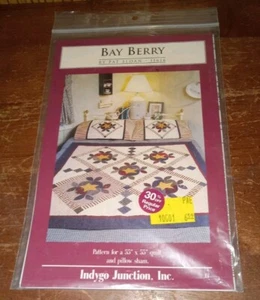 VtG 2000 Indygo Junction Bay Berry 55" x 55" Quilt & Pillow Sham Pattern - Picture 1 of 2