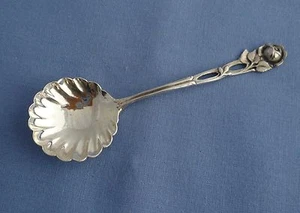 Hildesheimer Rose - Zuckerlöffel - runder Löffel 800er Silber AO, Länge 11,3 cm - Bild 1 von 1