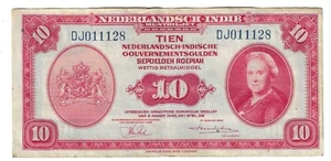 Selection of Currency from Netherlands Indies, 10 Gulden - Picture 1 of 2