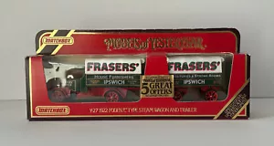 Matchbox Models Of Yesteryear Y-27 1922 Foden Type Steam Wagon + Trailer Frasers - Picture 1 of 3