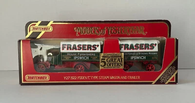 Matchbox Models Of Yesteryear Y-27 1922 Foden Type Steam Wagon + Trailer Frasers - Image 1 of 3