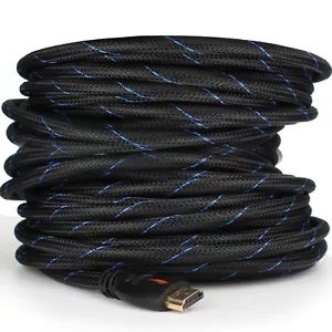 HDMI 50ft Cable Video Cable Gold Plated v1.4 1080P 3D for HDTV Splitter Switcher - Foto 1 di 6